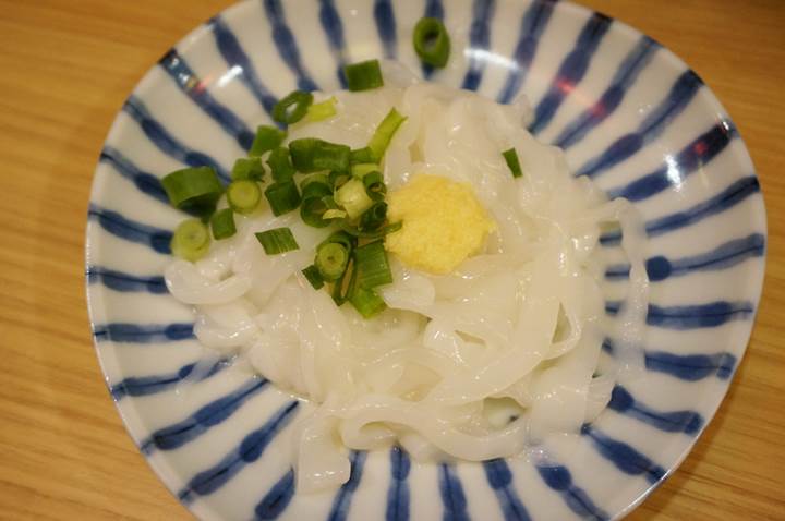 Banpaiya 晩杯屋 Thinly sliced Squid sashimi イカそうめん