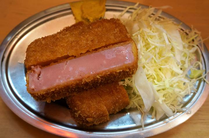 Banpaiya 晩杯屋 Deep fried breaded thick ham 極厚ハムカツ