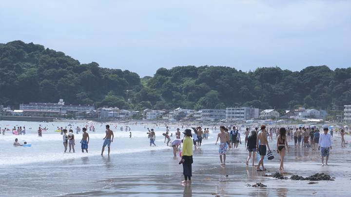Yuigahama Beach 由比ガ浜海水浴場 Kamakura 鎌倉