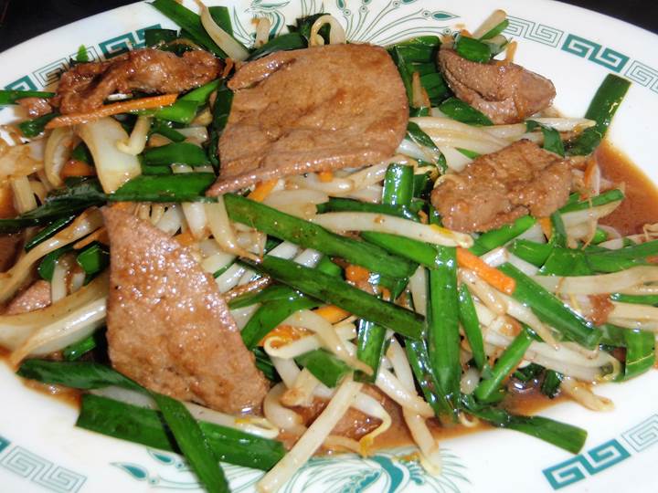 HIDAKAYA Sauteed Liver and Chive 日高屋 ニラレバ炒め