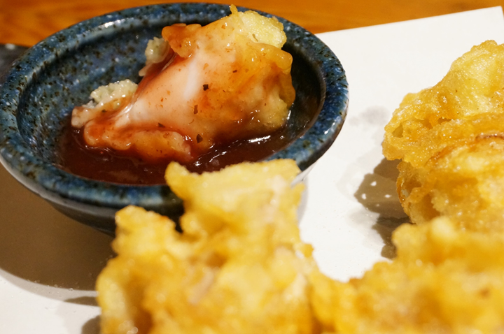 Torikizoku 鳥貴族 Chicken Tempura Served with Plum Sauce とり天 梅肉ソース添え