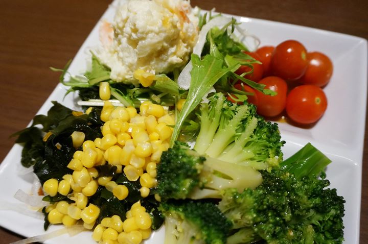 All-You-Can-Eat Vegetables (Buffet) お野菜ビュッフェ - RYUSENJINOYU Hot Springs / SPA in Soka City Saitama 竜泉寺の湯 草加谷塚店