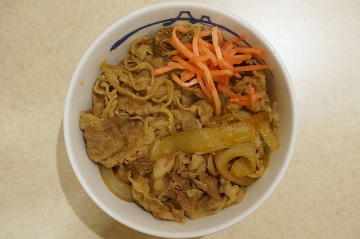 Gyumeshi Beef Bowl (Beef on Rice) 牛めし （牛丼）- Matsuya 松屋