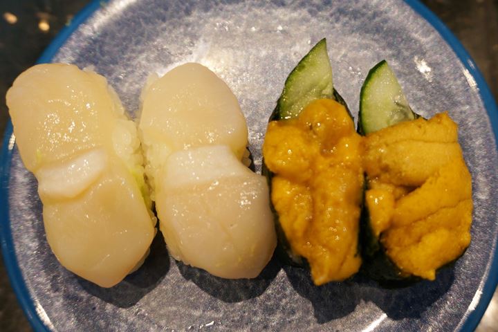 ほたて貝 Scallop うに Sea Urchin Sushi 回転寿司 鮨 - OOEDO 大江戸