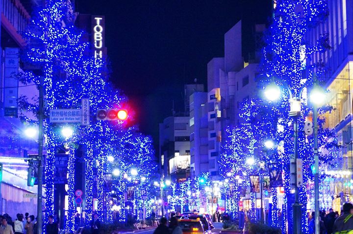 青の洞窟 SHIBUYA - Aonodokutsu 青の洞窟 Blue Cave Illumination in Shibuya Tokyo 東京 渋谷