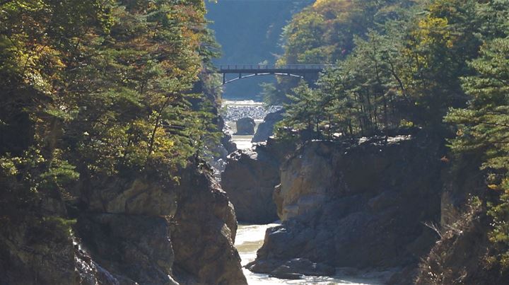 Ryuokyo Ravine 龍王峡 - Musasabibashi Bridge むささび橋