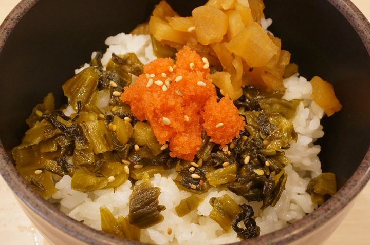 ワンコインセット ミニ明太高菜ごはん - Soba 蕎麦 そば - YUDETARO ゆで太郎