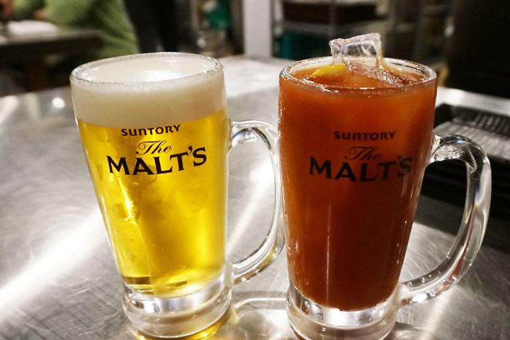 Draft Beer SUNTORY Malt's モルツ・ザ・ドラフト Tomato Shochuトマトハイ - Otonba (Higashi Ueno Branch) おとんば 東上野店