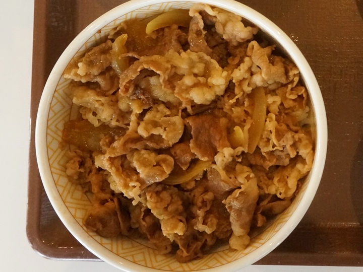 Gyudon (Beef Bowl) Medium 牛丼 並盛 - SUKIYA すき家