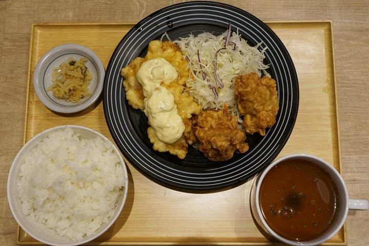 Chicken Namban and Karaage Set Meal チキン南蛮＆から揚げ定食 - AGERUYA 揚げたて食堂 アゲルヤ