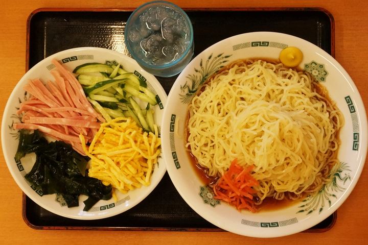 Hiyashi Chuka (Chilled Noodles) Large - HIDAKAYA 日高屋 冷やし中華 黒酢しょうゆ冷し麺 大盛