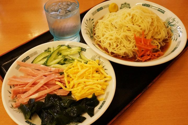 Hiyashi Chuka (Chilled Noodles) Large - HIDAKAYA 日高屋 冷やし中華 黒酢しょうゆ冷し麺 大盛