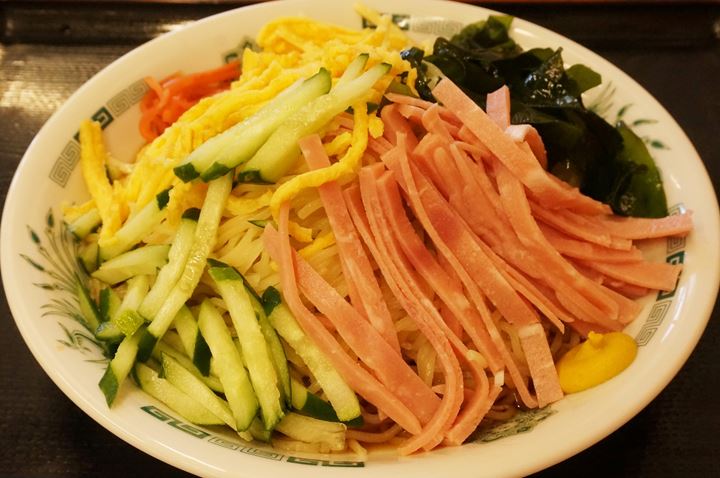 Hiyashi Chuka (Chilled Noodles) Large - HIDAKAYA 日高屋 冷やし中華 黒酢しょうゆ冷し麺 大盛