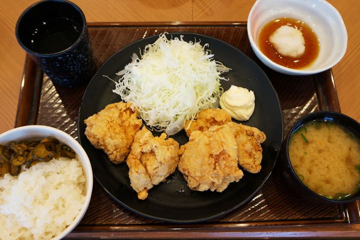 Deep Fried Chicken Set Meal から揚げ定食 - TONKARATEI とんから亭