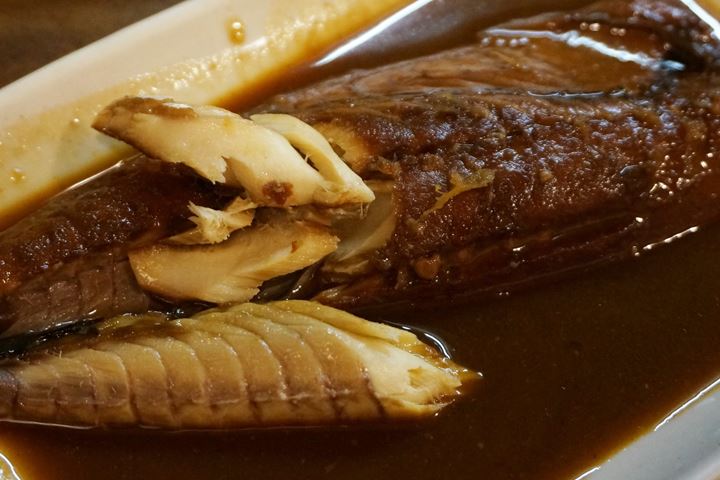 Mackerel Simmered in Miso 鯖味噌煮(さばみそに) Japanese Food WARAJIYA 和食 わらじ家 GINZA NINE