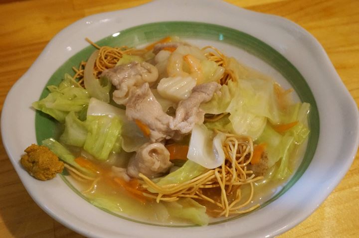 Deep Fried Noodles Covered with Starchy Soup おつまみ皿うどん - Standing Bar KAMIYA 立ち呑み かみや