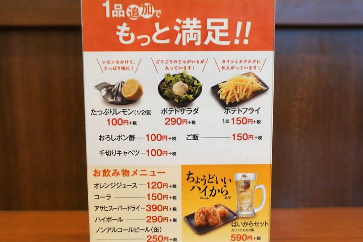 Menu メニュー 2020 - 唐揚げ Deep fried chicken KARAYAMA からあげ からやま