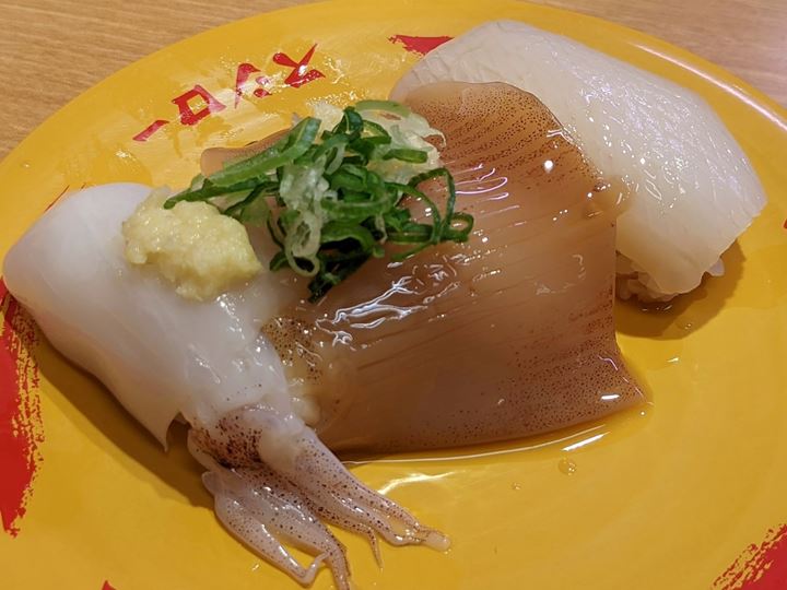 SUSHIRO スシロー Squid いか3貫盛り