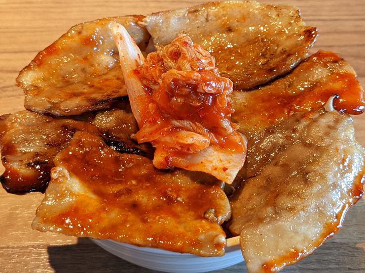 豚カルビランチ 80g - Boneless Pork Ribs Lunch Set Meal 2.82oz - 焼肉 安楽亭 Yakiniku ANRAKUTEI