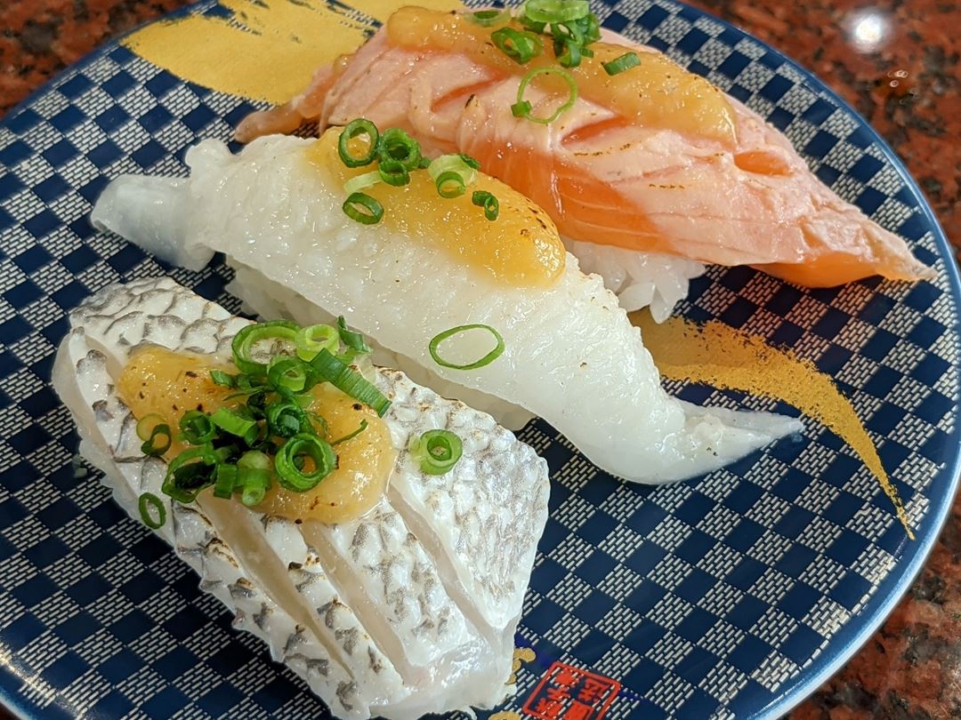 Seared Kyoto-Style-Miso Marinated Fish 3 Pieces Set 西京炙り3カン Sushi CHOUSHIMARU すし 銚子丸 - 回転寿司 鮨