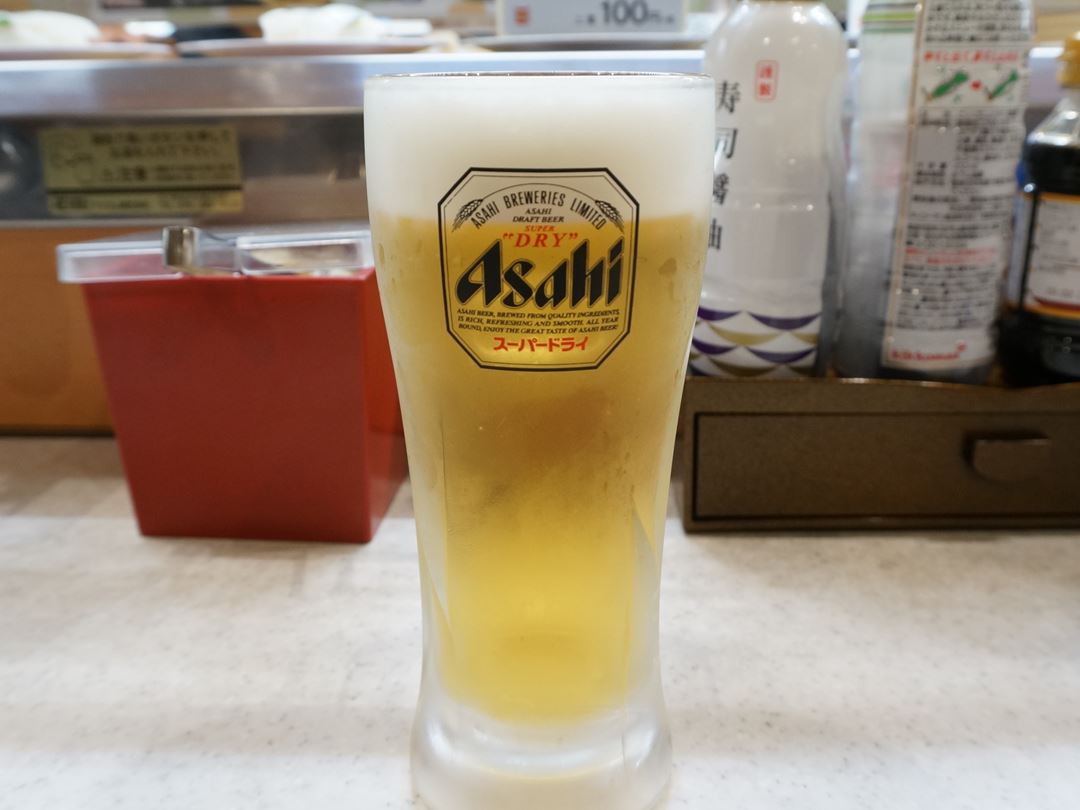 Draft Beer 生ビール中 KAPPASUSHI (KAPPAZUSHI) かっぱ寿司