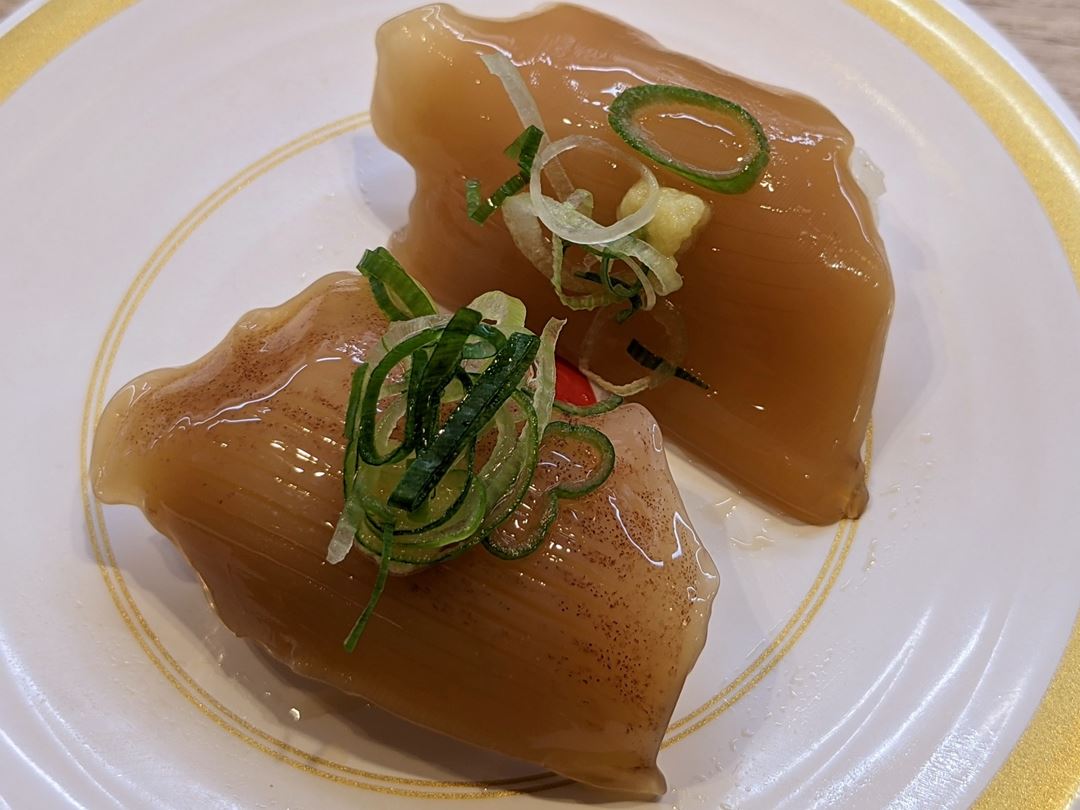 Squid Marinated in Soy Sauce 漬け真いかみみ KAPPASUSHI (KAPPAZUSHI) かっぱ寿司