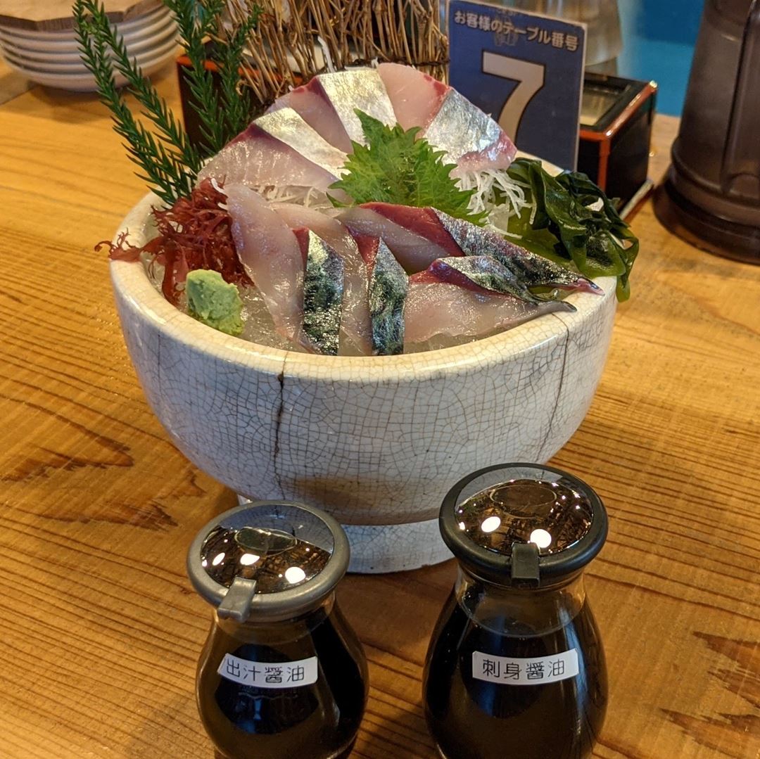 Mackerel Sashimi 鯖刺身 Kochi Seafood RYOMA 高知 魚料理屋 活魚 漁ま