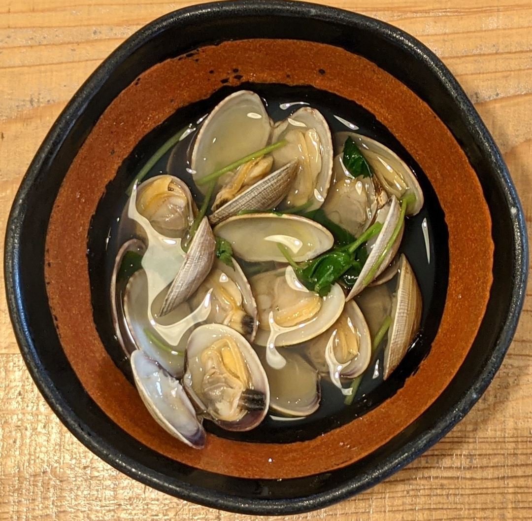 Asari Clams Steamed with Sake アサリの酒蒸し Kochi Seafood RYOMA 高知 魚料理屋 活魚 漁ま