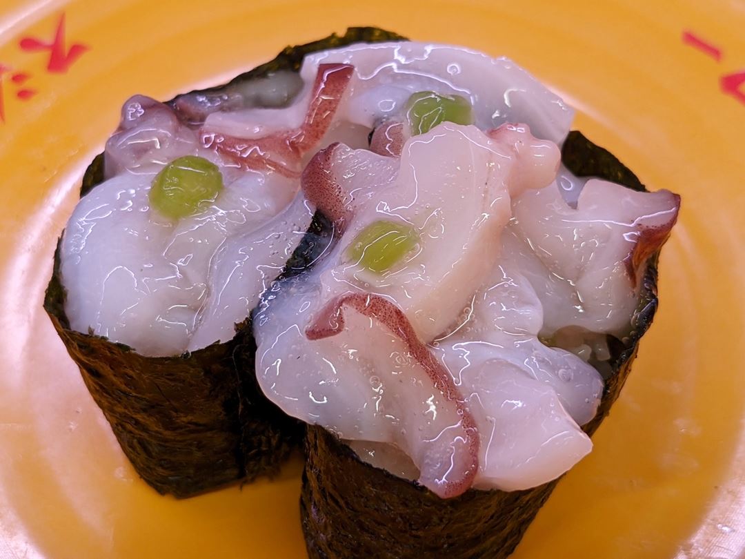 SUSHIRO スシロー Octopus with Wasabi Pickles 北海道産蛸のたこわさび