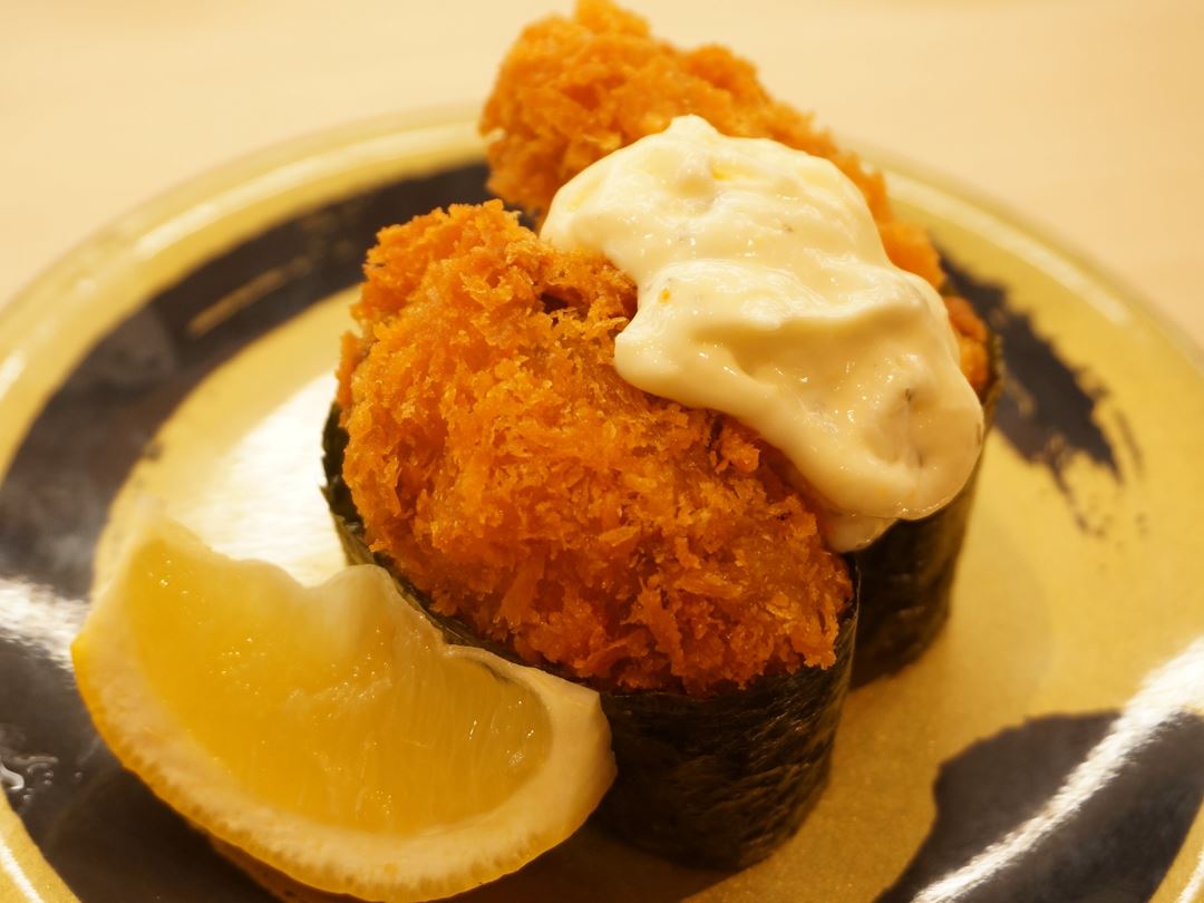 Breaded Deep Fried Oyster カキフライ軍艦 HAMAZUSHI はま寿司 HAMASUSHI