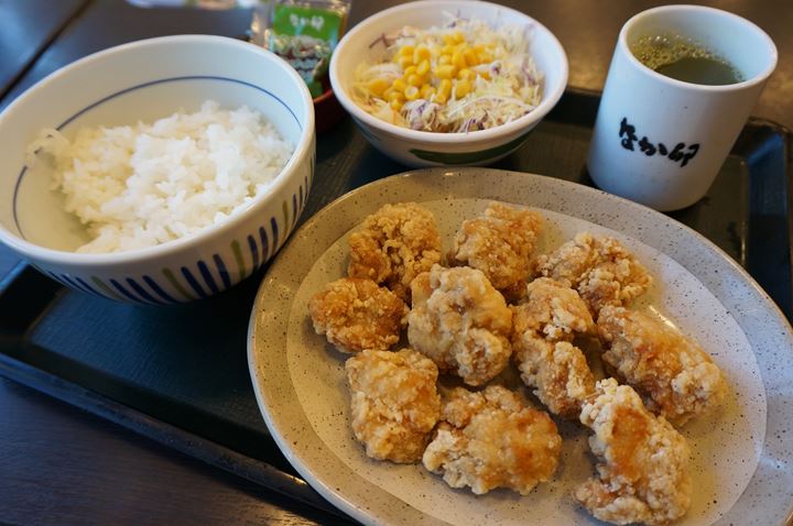 Deep Fried Chicken 唐あげ Salad サラダ - NAKAU なか卯