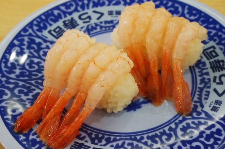 10 Sweet Shrimps 甘えびTENこ盛り Conveyor Belt Sushi Restaurant (Sushi Go Round) KURASUSHI くら寿司