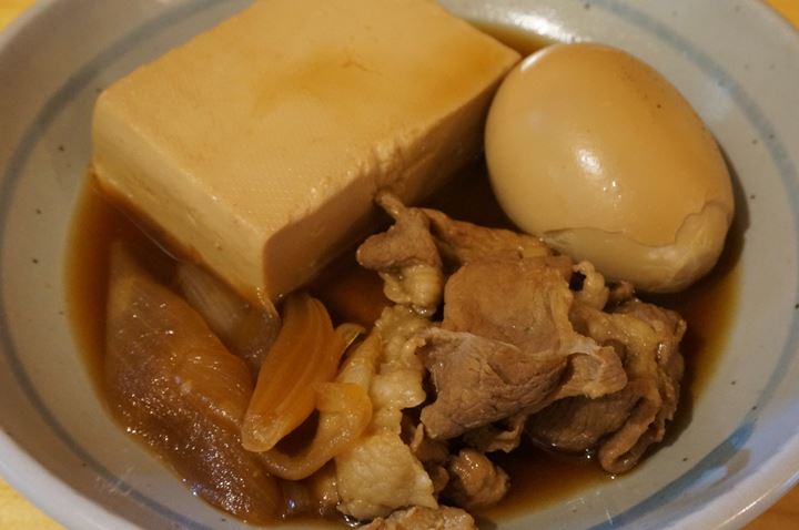 Seasoned Soft Boiled Egg and Tofu 煮卵入り肉豆腐 - Standing Bar KAMIYA 立ち呑み かみや