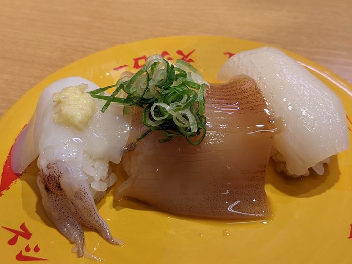 SUSHIRO スシロー Squid いか3貫盛り