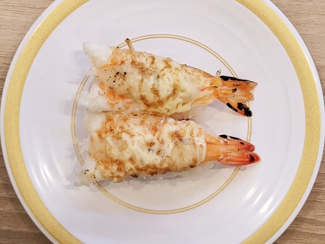 Seared Shrimp with Cheese and Mayonnaise えびチーズマヨ炙り KAPPASUSHI (KAPPAZUSHI) かっぱ寿司