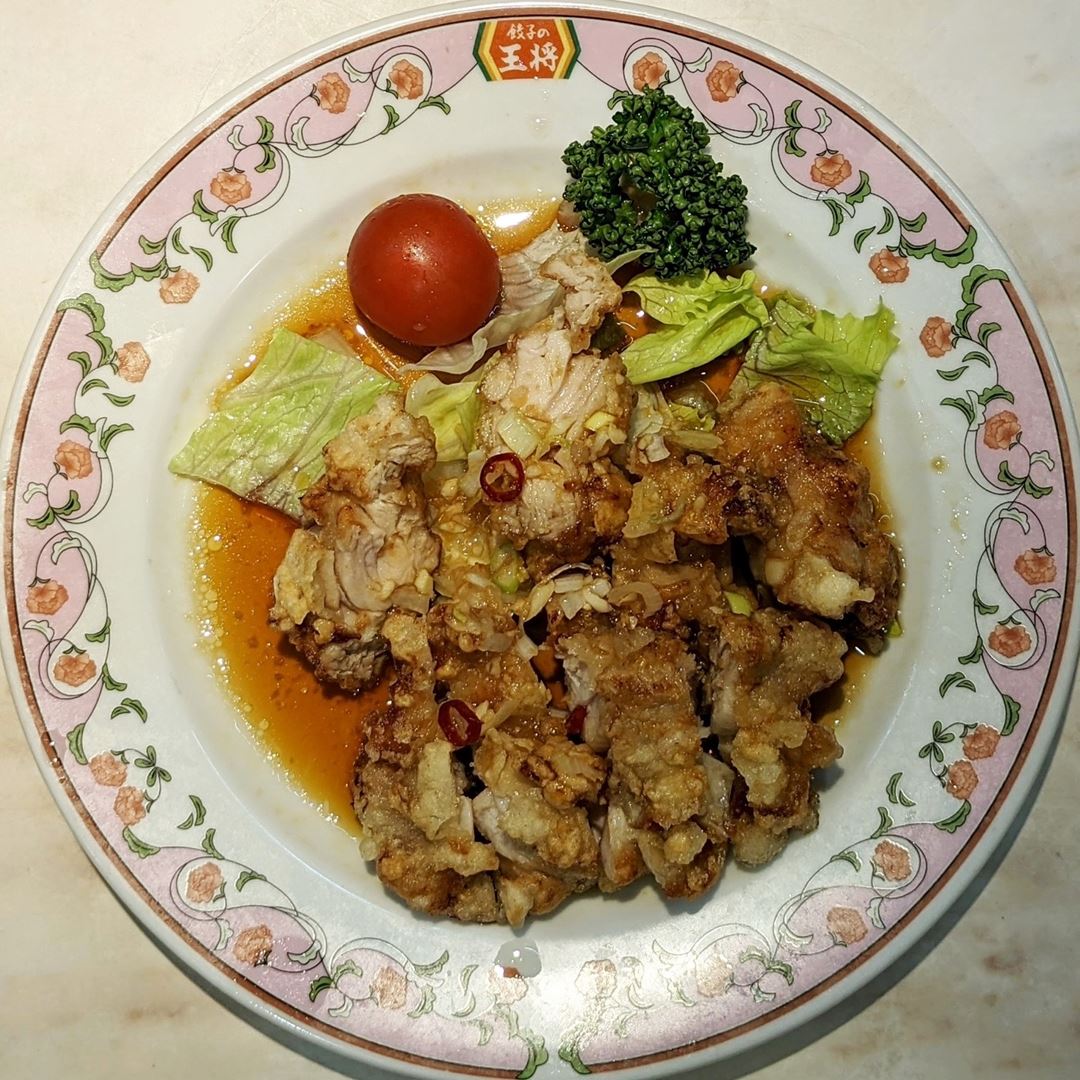 Gyoza OHSHO 餃子の王将 Deep fried Chicken Thigh with Sweet and Sour Sauce 油淋鶏 ユーリンチー