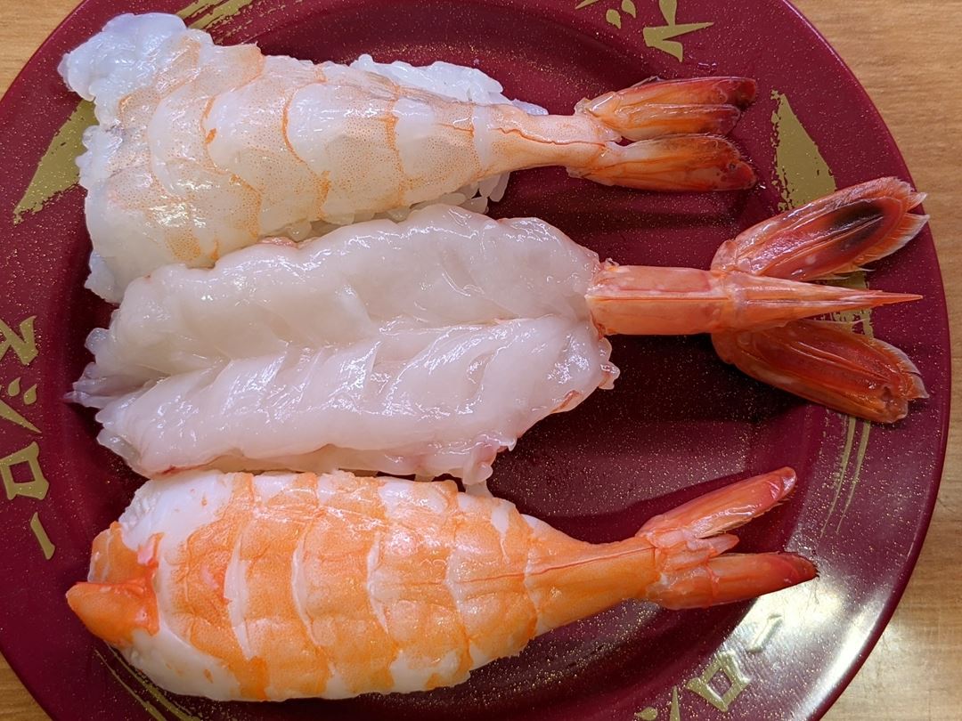 SUSHIRO スシロー Large Shrimps 大えび3貫盛り