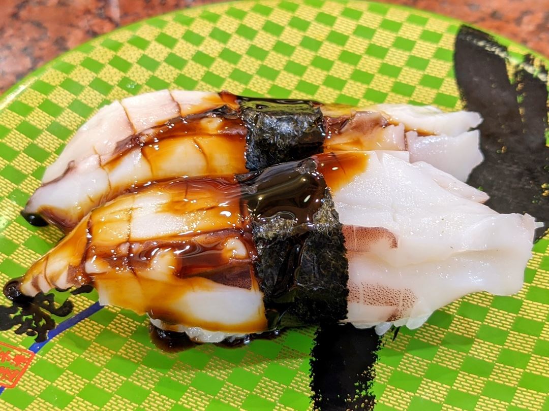 Squid Tentacles with Sauce げそ たれあり - Sushi CHOUSHIMARU すし 銚子丸 - 回転寿司 鮨