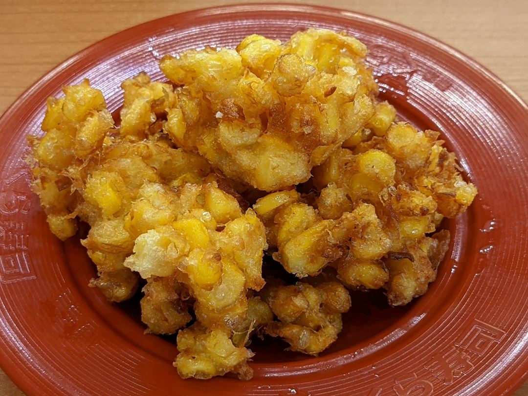 Deep Fried Corn とうもろこしかき揚げ Conveyor Belt Sushi Restaurant (Sushi Go Round) KURASUSHI くら寿司