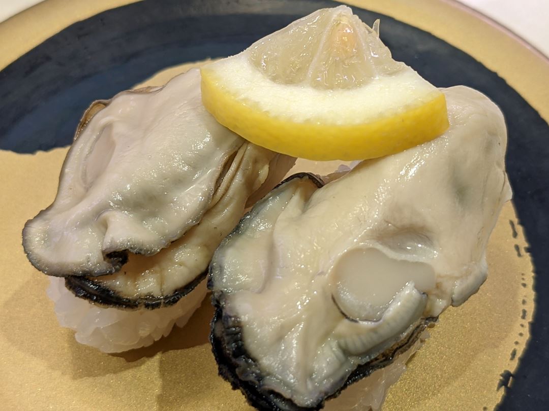 Boiled Oyster 広島県産浜茹で牡蠣握り HAMAZUSHI はま寿司 HAMASUSHI