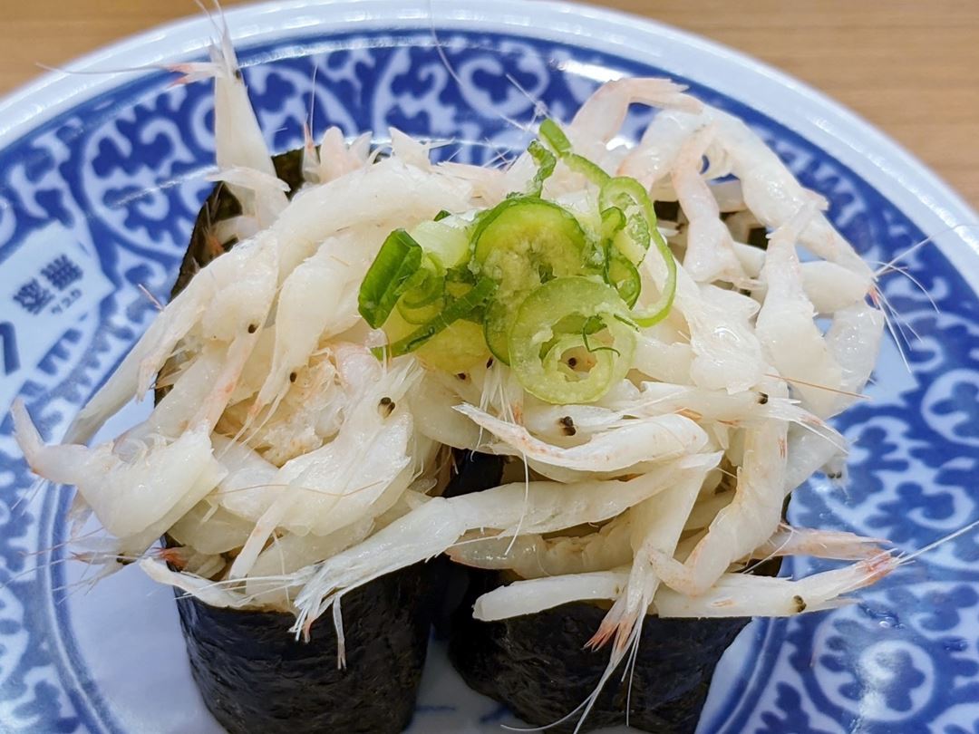 Boiled Glass Shrimp 特盛釜揚白えび軍艦 Conveyor Belt Sushi Restaurant (Sushi Go Round) KURASUSHI くら寿司