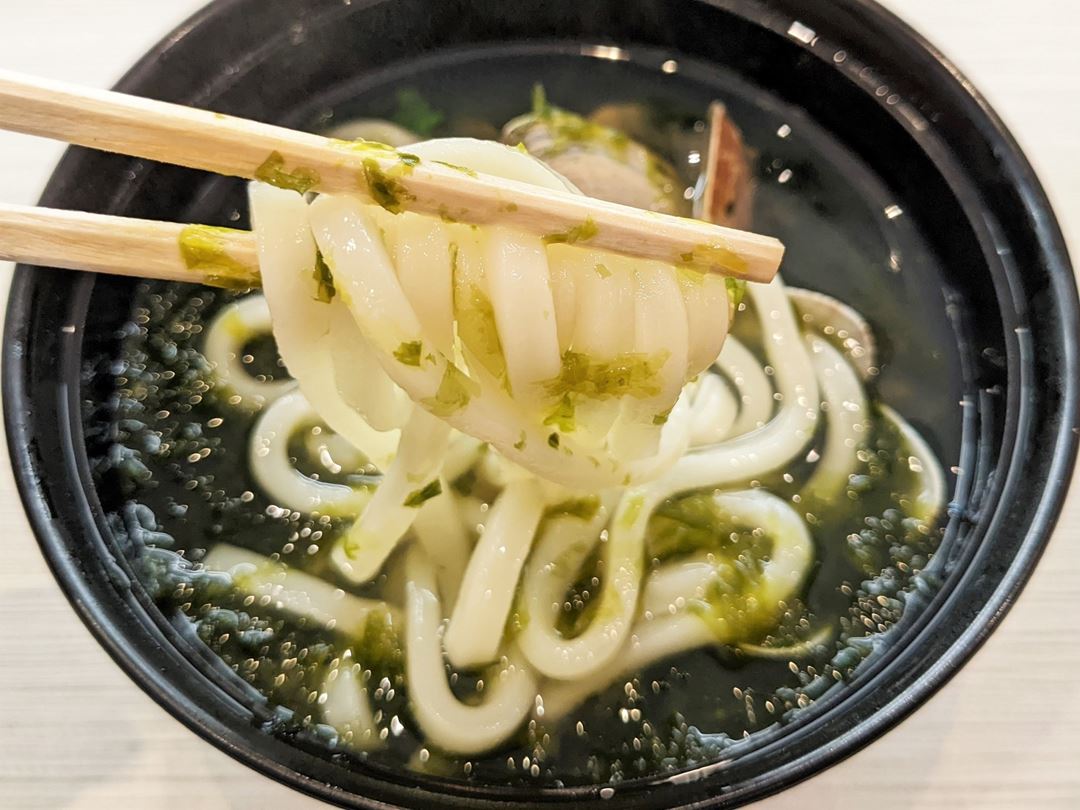 あさりとあおさのうどん Asari Clams Sea Lettuce Udon Noodle HAMAZUSHI はま寿司 HAMASUSHI