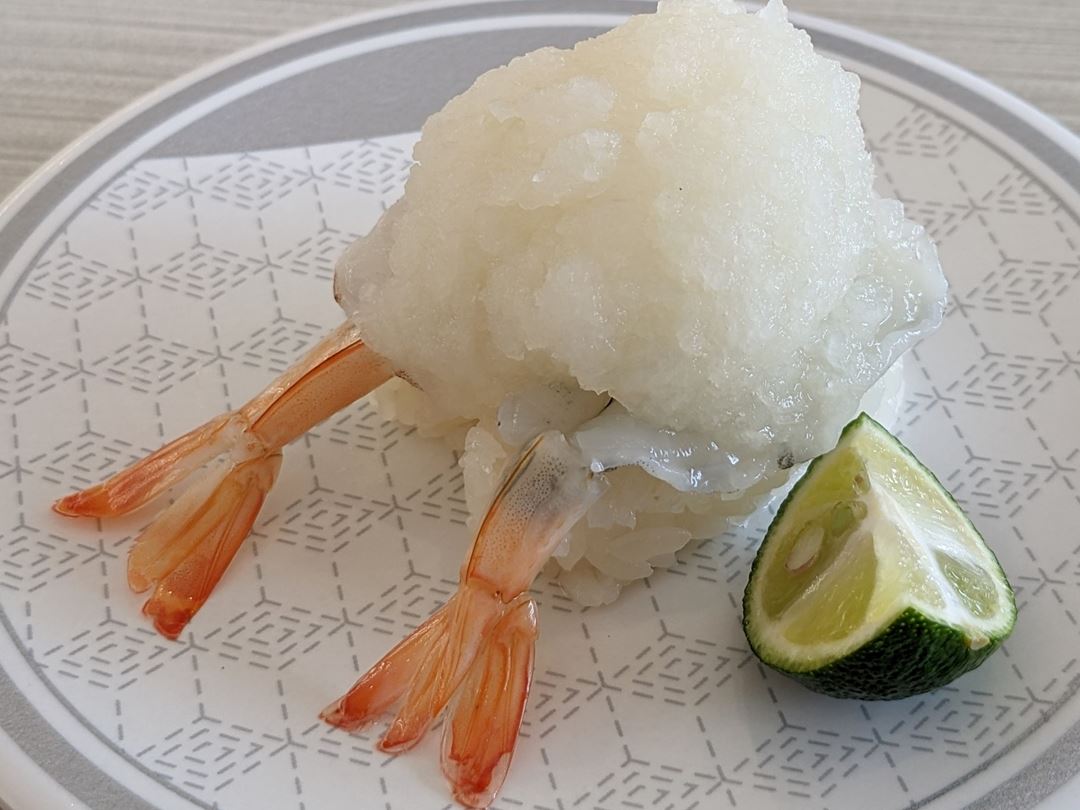 生えびすだちおろし はま寿司 Raw Shrimp with Sudachi Graded Radish HAMASUSHI
