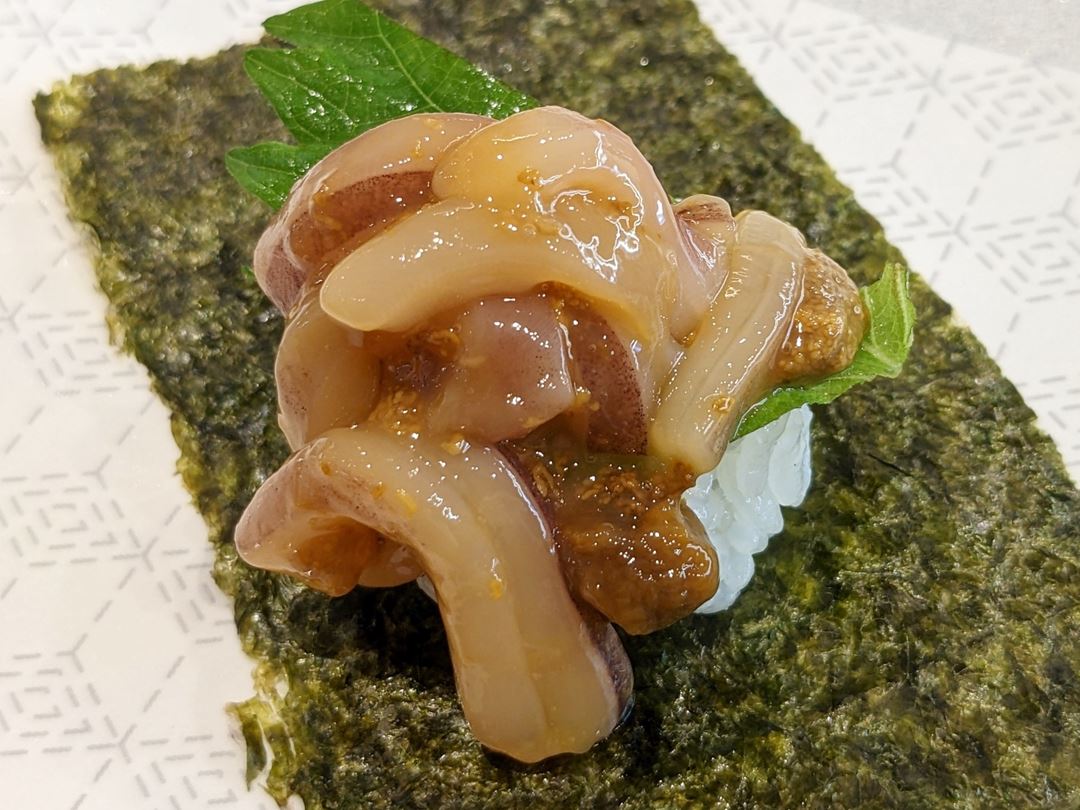 いか刺しのうに和えつつみ Squid Sea Urchin Wrap HAMAZUSHI はま寿司 HAMASUSHI