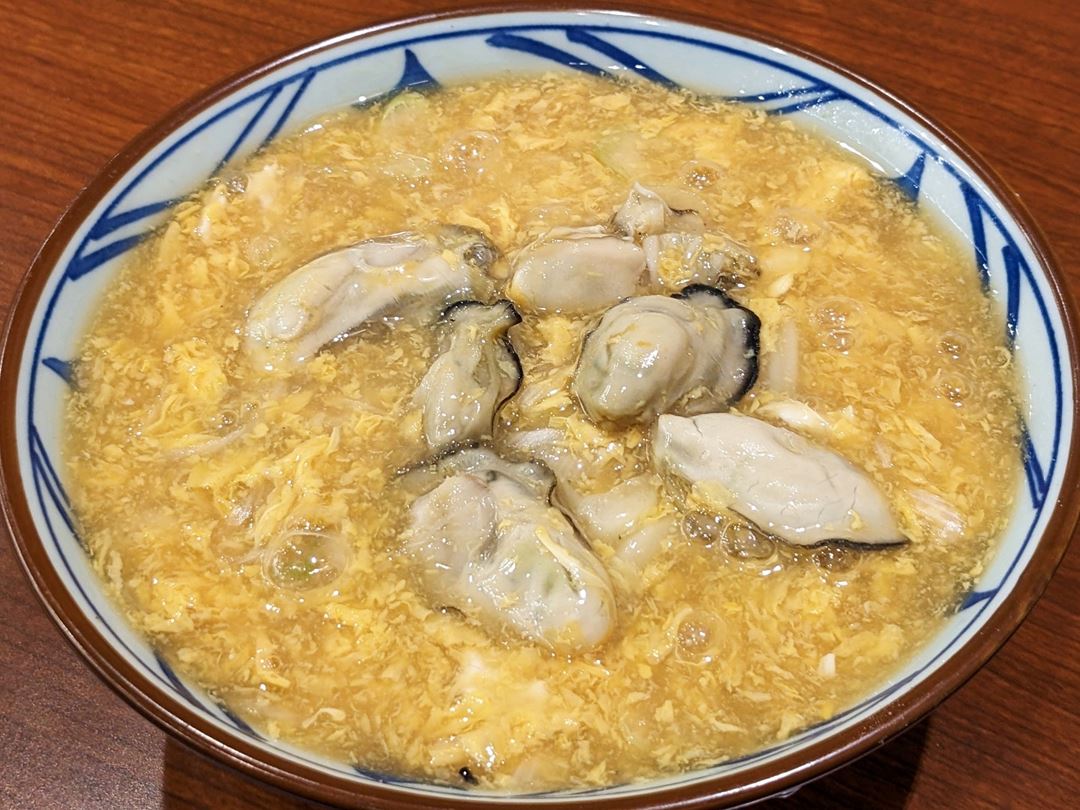丸亀製麺 牡蠣たまあんかけうどん MARUGAME SEIMEN Oyster Starchy Egg Soup Udon