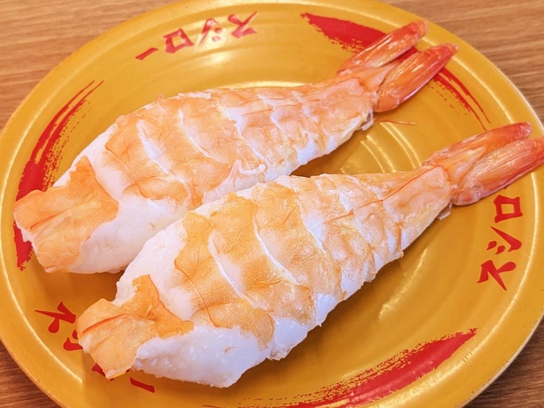 スシロー デカえび2貫 ダブル大えび Double Red Prawn - Jumbo Shrimp SUSHIRO