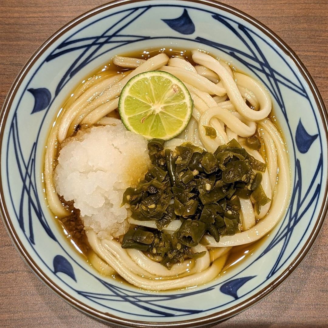 丸亀製麺 青唐おろしぶっかけうどん MARUGAME SEIMEN Green Chili Pepper Oroshi Bukkake Udon