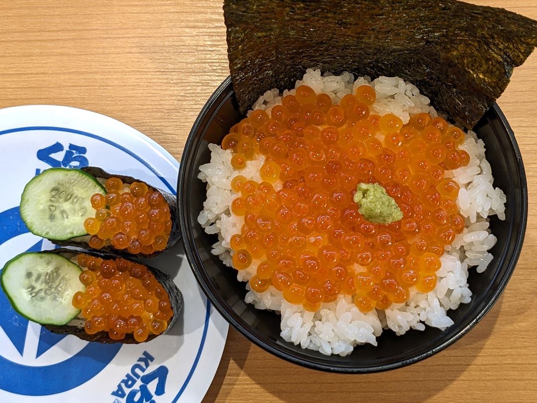 大粒いくらのミニどんぶり 丼 くら寿司 Large Salmon Roe in Small Bowl KURASUSHI
