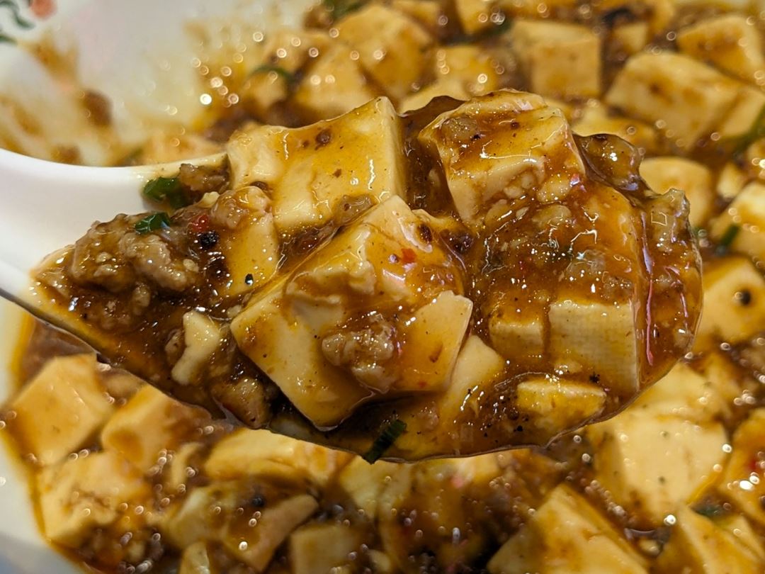 麻婆豆腐 餃子の王将 Mapo Tofu minced Pork with Spicy Chili sauce Gyoza OHSHO