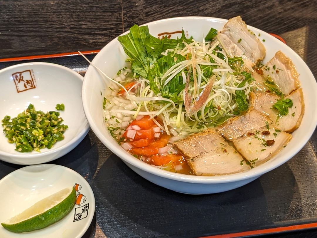 喜多方ラーメン坂内 7種野菜の青唐うま塩ラーメン Kitakata Ramen Bannai